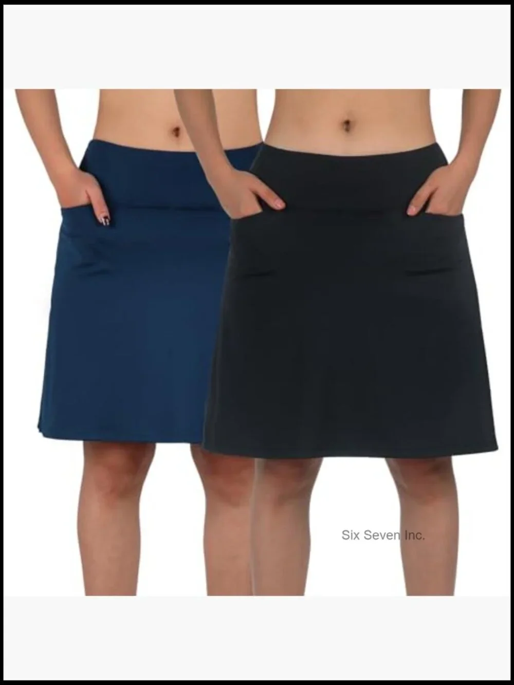 Women's Athletic Skort with Built-in Shorts, Mid Rise, Above Knee